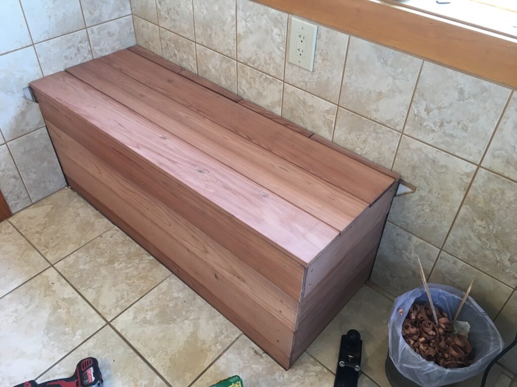 Custom Mahogany Bathroom Seat in Oakland, photo 3