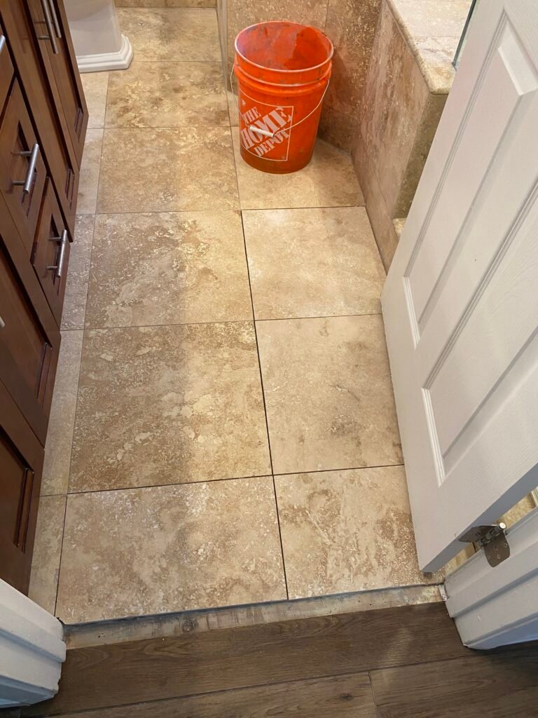 Squeaky Floor and Cracked Travertine Repair, Walnut Creek, photo 5
