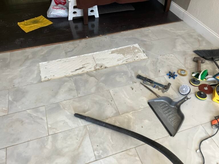 Mortar Haze Removal from a Tile Floor, San Bruno