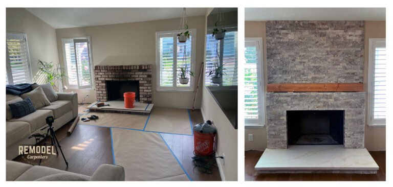 Broken Marble Fireplace Surround in Pleasanton