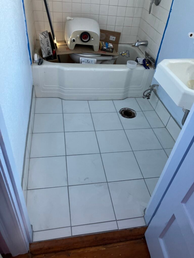 Bathroom Tile Floor and Baseboard in Berkeley, photo 1