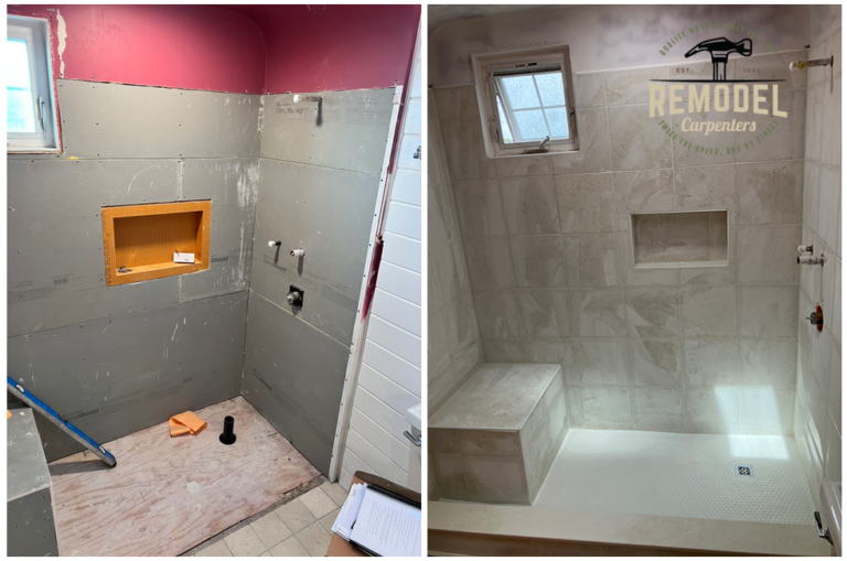 Kerdi Shower Pan, Bench & Niche in San Leandro