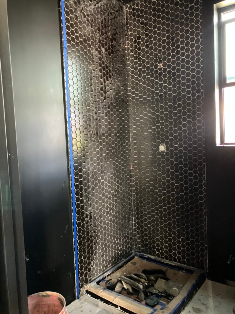 Hexagonal Mosaic Shower Surround, Oakland Hills, photo 4